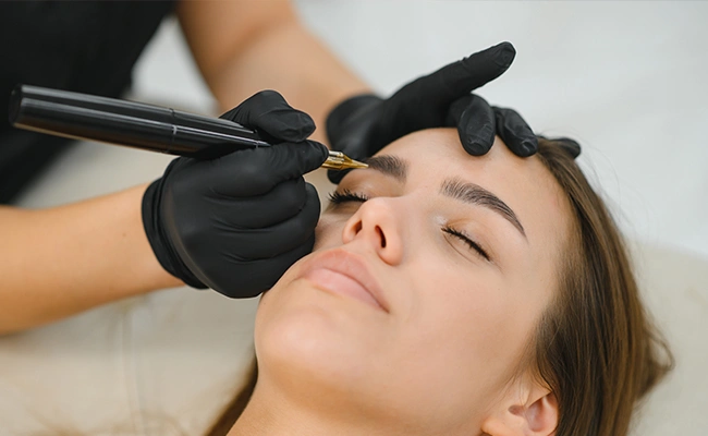 Τατουάζ φρυδιών σε γυναίκα